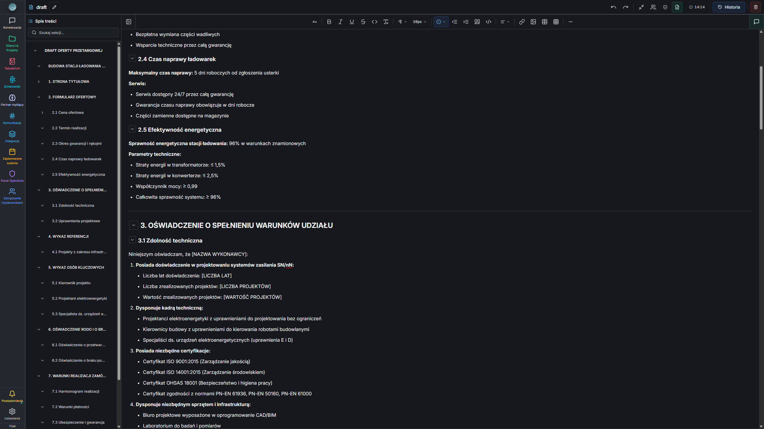 Draft i zadania